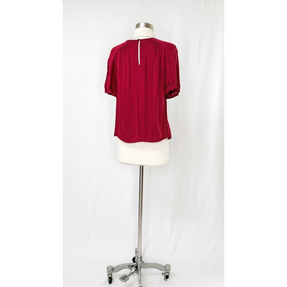 Scotch & Soda Flutter Sleeve Top in Rhubarb - Picture 9 of 11